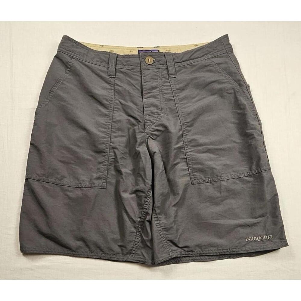 Patagonia Men's Size 31 Nylon‎ Utility Shorts Dark Gray Button Fly Drawstring